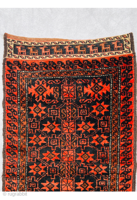 amazing Baluch balisht circa 1890 Beautiful animals embroidered on both ends With sumac technique and With four main colors Dark brown red-red Fawn in the narrow border and in the center of  ...