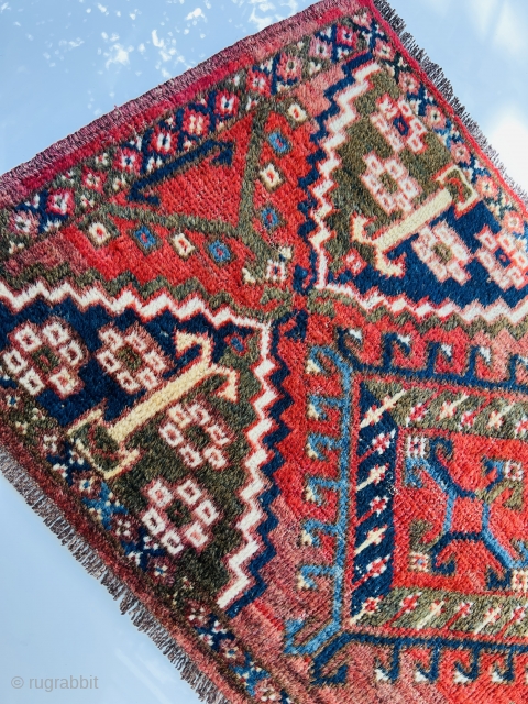 Late 19th century Antique Ersari Beshir torba Great design all good natural colors and very good condition,size155x45cm                