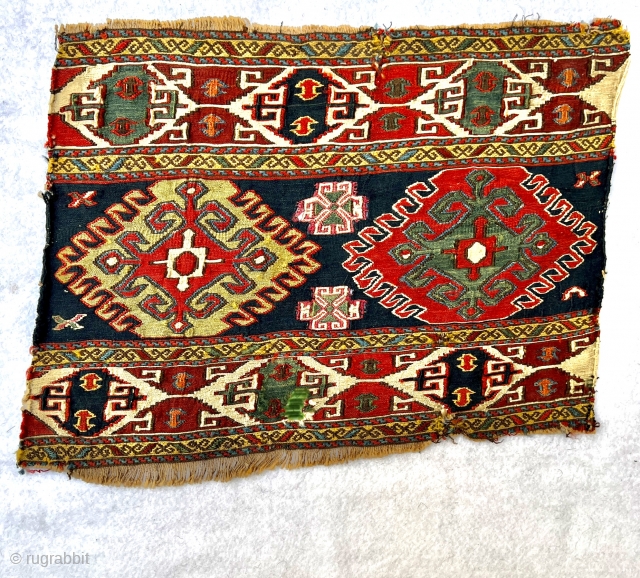 Very fine Shahsevan Mafrash panel circa 1870 all good natural colors and good condition size 55x44cm                 