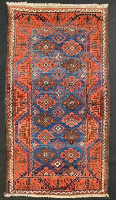 Beautiful antique Baluch rug circa 1880 all good natural colors and good condition size 161x88cm                  