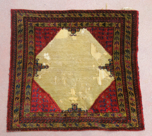 Fine 19th century Tukmen Tekke Bokche (Bread cover). Camel hair wefts and some silk highlights. Sold at Grogan & Company auction on 12 January 2009, Lot 52, hammer price then was $2000.  ...