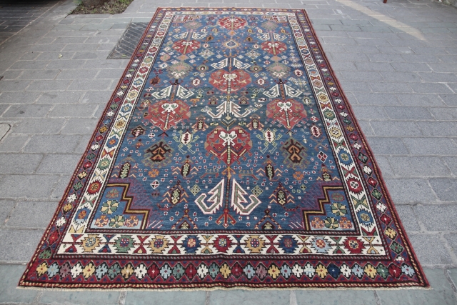 Antique World Class late 19th C, Caucasian Buba-shirvan Rare to find this big size Kuba rug.                 