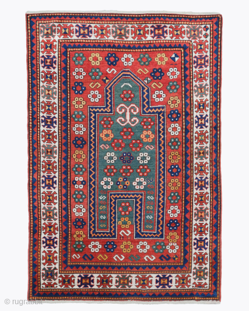 Caucasian Fachralo Prayer Rug circa 1880 size 120x180 cm                        