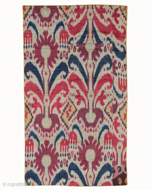 19th Century Uzbek Ikat size 87x150 cm 
                         