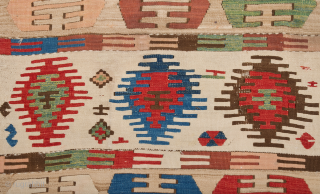 Early 19th Century Sivas Kilim Fragment size 75x160                         