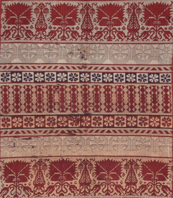 Tunisian Silk Veil circa 1850 size 64x235 cm ,, Christopher Spring & Julie Hudson, North African Textiles, Ed. British Museum Press, London, 1995          