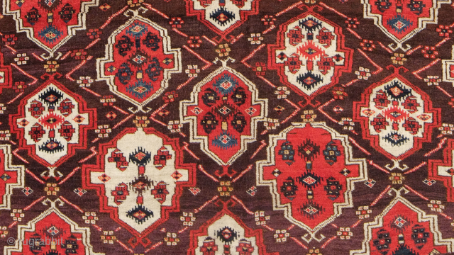 Mid 19th Century Turkmen Chodor Main Carpet size 192x310 cm                       