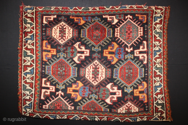 ca.1890 wonderful Khamsah bagface,,all natural colours,,size:57x70 cm 1.10x2.4 ft                        