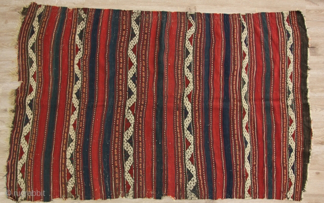 19. century Bergama Cicim Rug. Size: (178cm x 110cm).                        