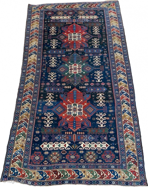 Kuba Shirvan Rug Circa 1870 Size: 135x240 cm                         