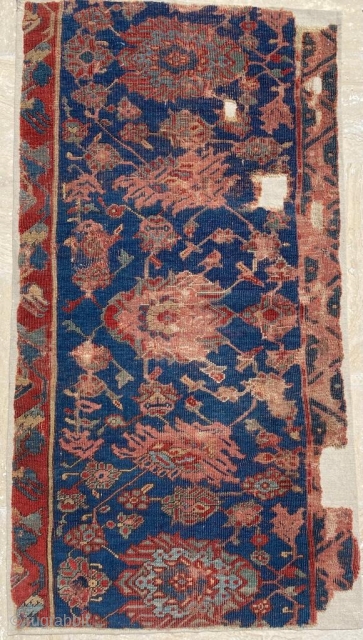 Early 17th Century Oushak Rug Fragment Size: 60x110 cm                        