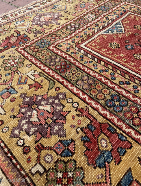 3rd quarter of 19th century ca. 1860 Melas rug, it has some old repair inside. Size : 145 x 120 cm. Please contact via direct email or WhatsApp: halilaalan@gmail.com // 0090 534  ...