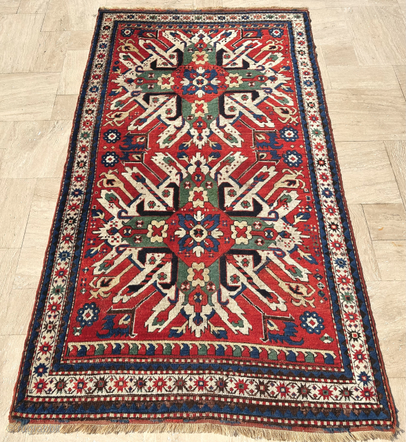 Caucasian Adler Rug Circa 1860 Size: 142x260 cm
Please contact directly. Halilaydinrugs@gmail.com                      