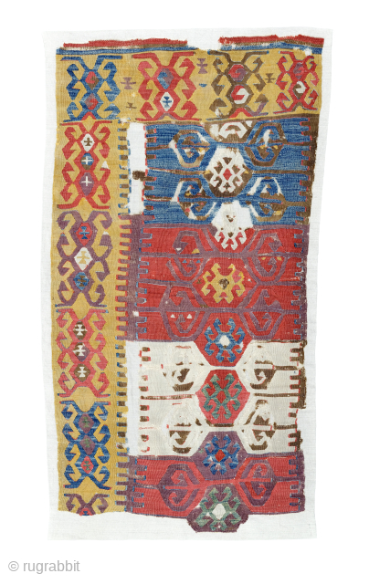 Cappadocia Kilim Fragment Circa 1800 Size: 82x171 cm Please contact directly. Halilaydinrugs@gmail.com
                     