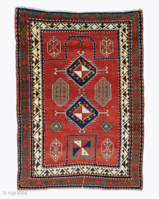 Mid-19th Century Bordjalou Prayer Rug Size : 140x194 cm Please contact directly.
Halilaydinrugs@gmail.com                     