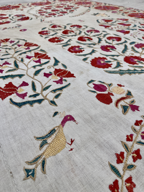 19th Century Bukhara Suzani Size: 150x245 cm
Please contact directly. Halilaydinrugs@gmail.com                       