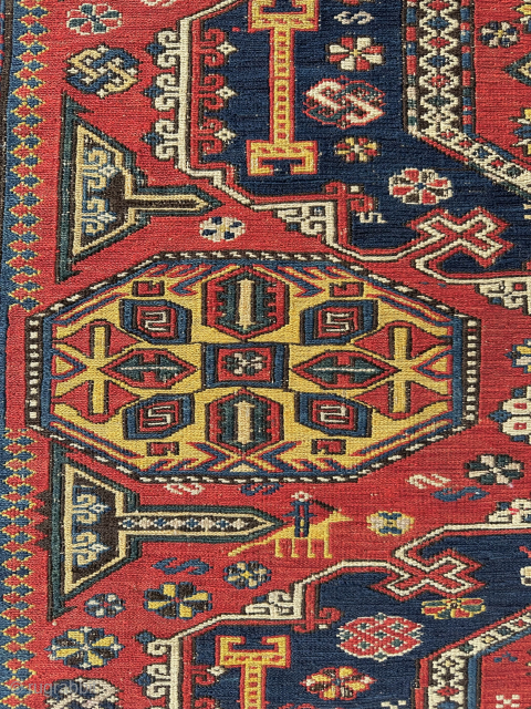 Caucasian Sumak Circa 1870 Size:150x206 cm
Please contact directly. Halilaydinrugs@gmail.com                        