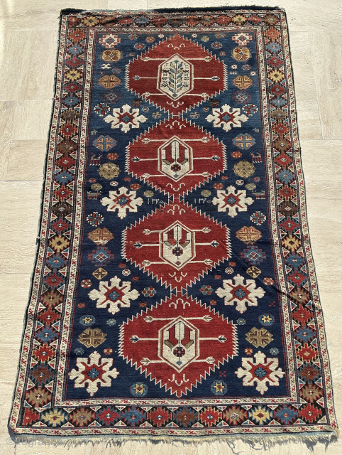 Shirvan Karagashli Rug Dated 1320 ( 1902 ) Size: 120x190 cm.
Please contact directly. Halilaydinrugs@gmail.com                   