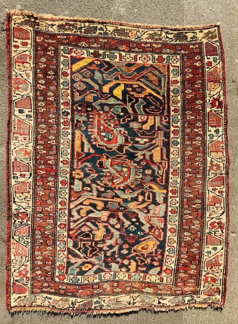 Persian Bijar Rug 1870 circa, on good condition,size 152x120 cm                       