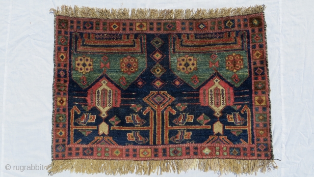 Persian Tribal Koliai bagface circa 1880.size 130x115cm                          