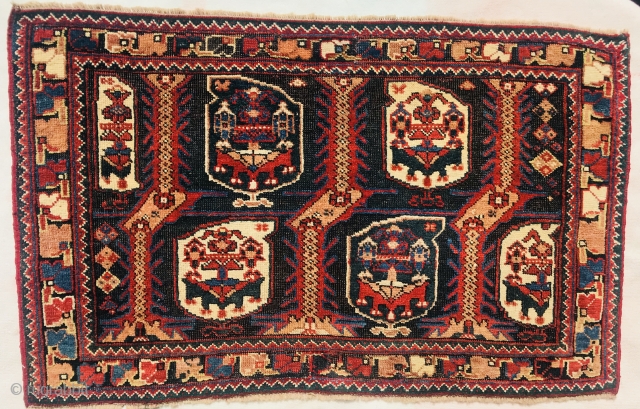 Afshar bagface 1870 circa,size 80x50cm                            