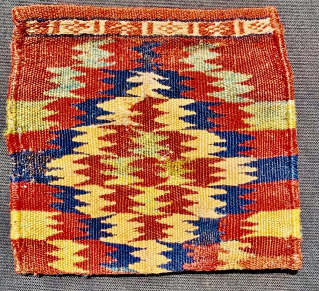 	Very fine Qashqai chanteh 1870 circa all good colors 100%on wool size38x22cm                     