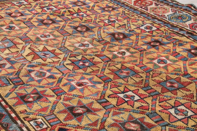 Antique Caucasian Kazak Gendje rug circa 1900, size 198x132cm.                        