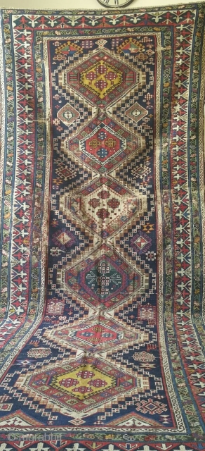 19th century shirvan nazarlu runner, size 300x125cm                          