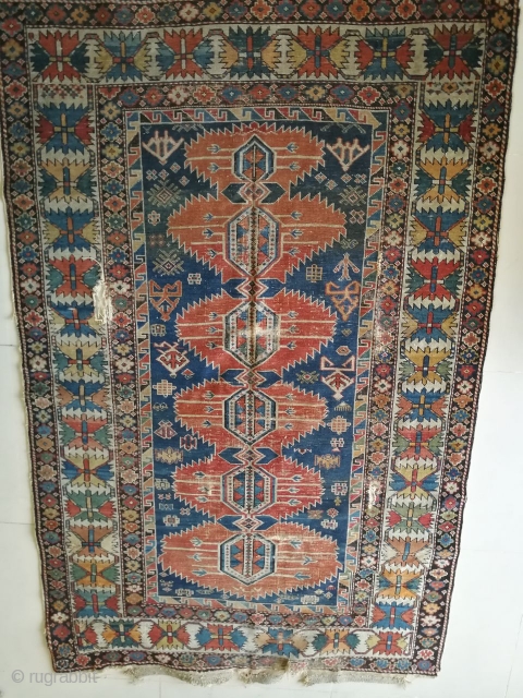 Caucasian kuba circa 1900, size 178×102cm.                           