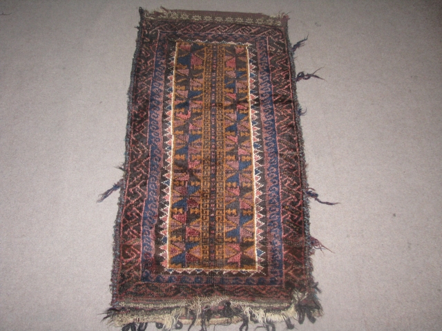 Wonderful Belouch Balisht with original kilim back with wonderful figures and weaving.good , silky wool and good colours.please feel free to contact me.thanks
          