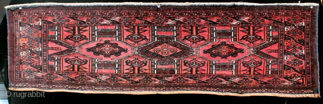 Here is a Saryk wedding trapping,late 19th Cent., 48"X14".Referred to as Kejebe design.The condition is good, pile is not full but such fine weavings were usually short pile when made to begin  ...