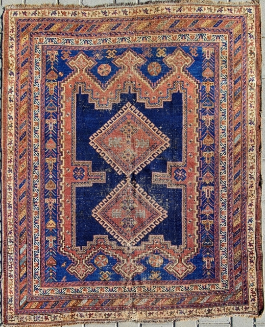 Size ; 127x155 cm,
Old afshar .                           