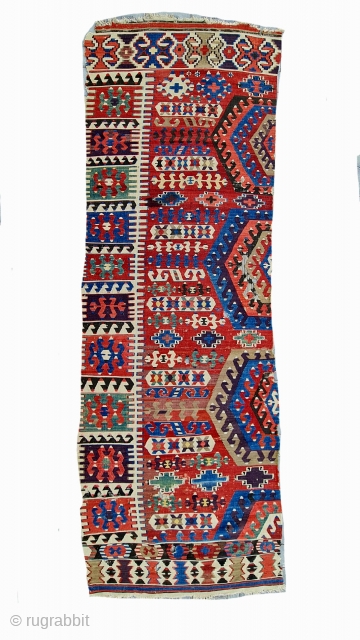 Size 84x303 cm,
Central anatolia, Konya .
Fabulous antique Runner.
you can pay with paypal                     