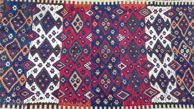 Size : 155 x 330 (cm),
East anatolian kilim, Reyhanlı tribe .                      