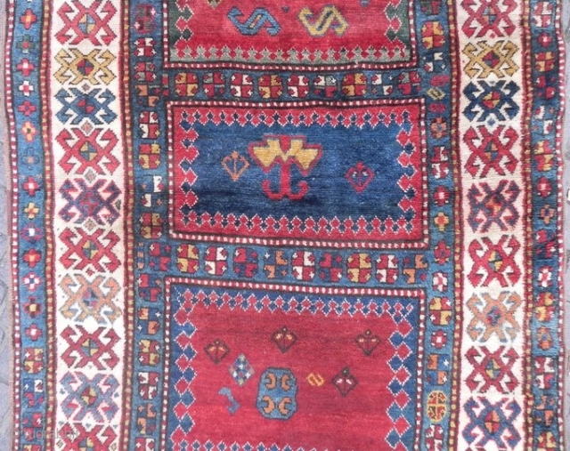 Caucasian Borchalo Kazak Rug, 199x135cm (6.5 x 4.4 ft), 19th Century, Excellent condition, good pile                  