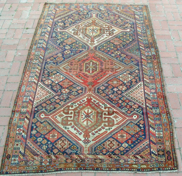 a South Persian tribal rug, 8.2 x 5 ft (250x154 cm), good condition, late 19th century.                 