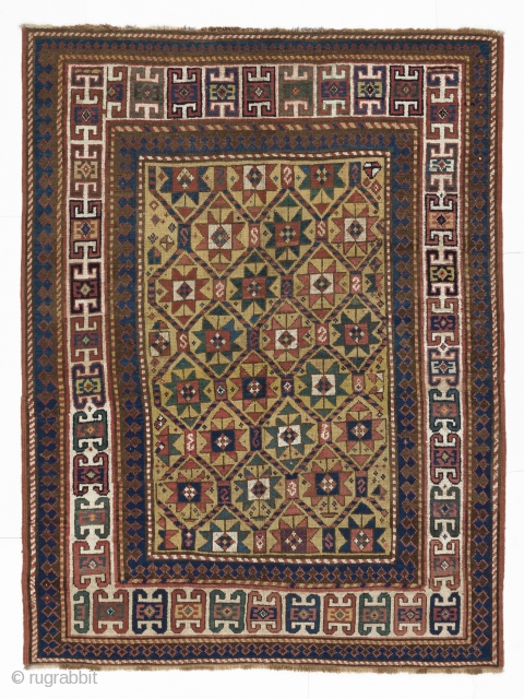 Caucasian Kazak Rug, 130x172 cm, late 19th Century.                         