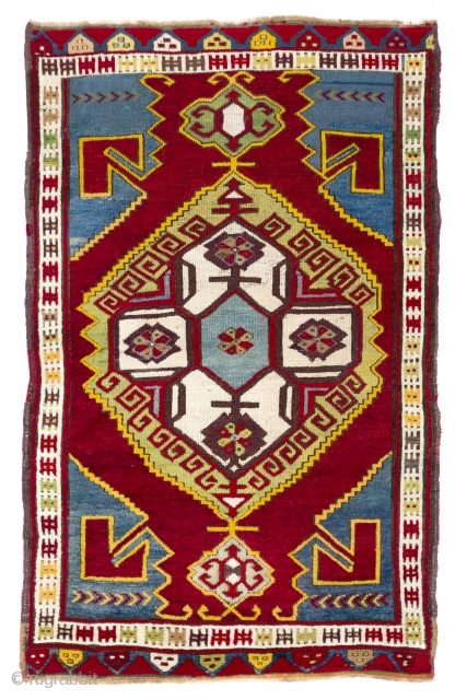 Central Anatolian Karapinar Rug. 4 x 6.3 Ft.   (120x190 cm).                     