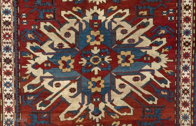 Antique Caucasian Chelaberd Rug, so called Eagle Kazak, Karabagh Region, late 19th Century, 4' x 7'5"  (120x225 cm). no a46.            