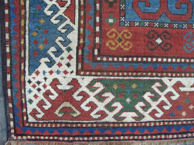 Caucasian Borchalo Kazak Rug, 7.8x4.5 ft (238x138cm), second half 19th century.                      