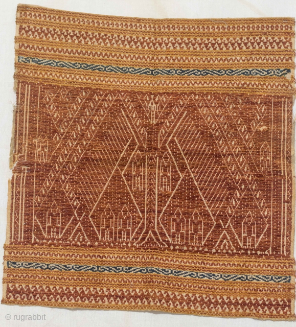 Tampan 
Ritual Cloth
Lampung, Indonesia
Handspun cotton and Natural Dyes
Supplementary Weft
Late 19th c                      