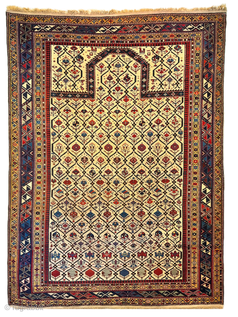 Caucasian Dagestan Prayer rug 

19Th Century Dated Extra Fine in eccellent conditions

165 x 126 cm

more info info@anatoliantappeti.com

www.anatoliantappeti.com                