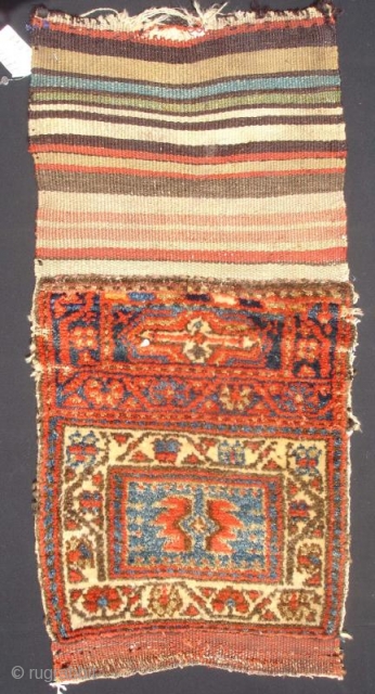 Item No:107-43x85. In good condition original tribal bag from nomads of Iran. 43x85cm... All colors are naturel dyes age around, 100 years old.          