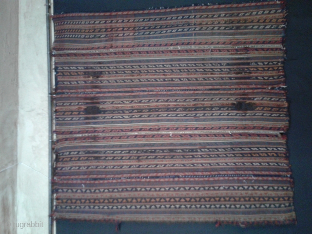 Antique Bidjar jajim from 19th century.
Vegetable dyes
size:140*150 cm
wool/wool
                         