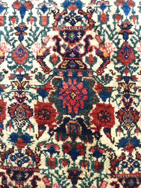 Zil-i-Sultan rug in practically mint condition, with lustrous thick pile. Mid-20th Century, 200 x 150cm/ 6'7 x 4'11.               