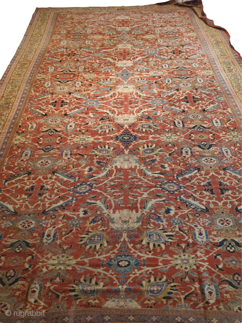 Origin: Sultanabad ; Circa: 1900 ; Size: 13'3" x 22'3" ; Stock# 37007 . 

All Photos are authentic and colors are un-edited.           