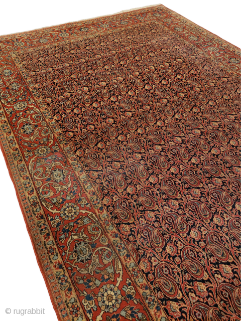 Origin: Dabir-Kashan;
Circa: 1920;
Size: 6'8" x 10'2"

This beautiful rug was hand woven in Kashan-Dabir. The Dabir rugs are known for their fine quality and excellent work. They generally have the all over thin  ...