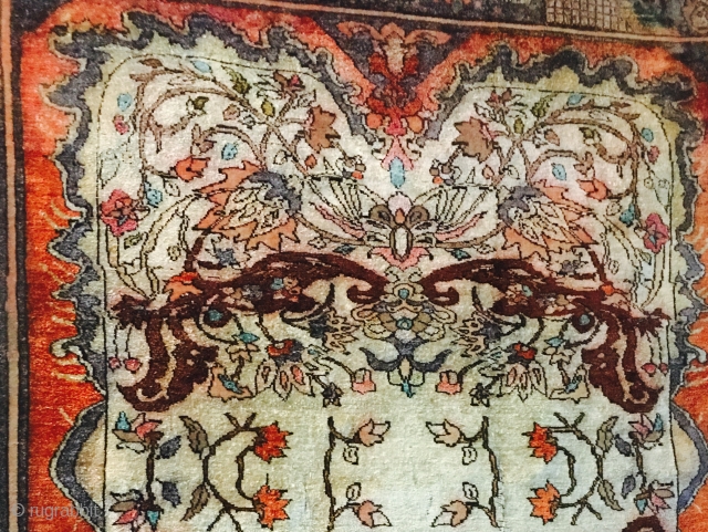 Distressed Persian rug                              