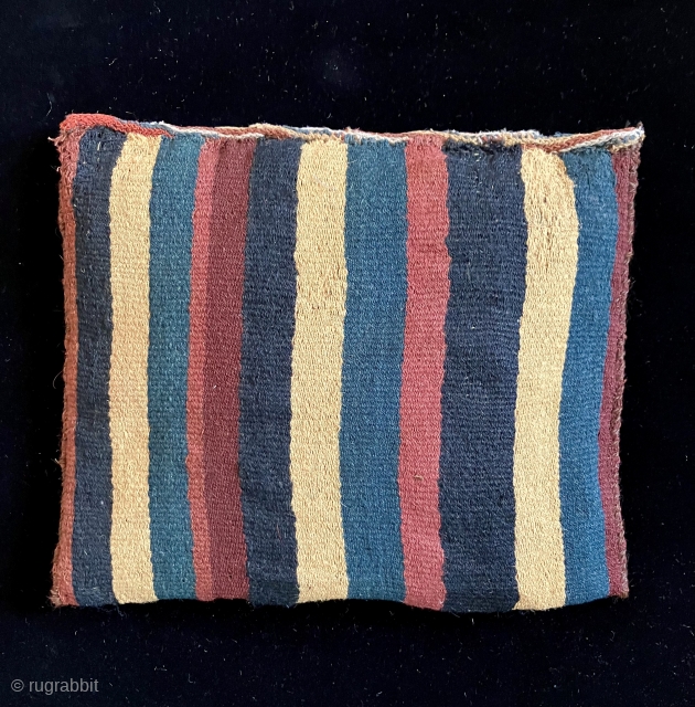 Pure and simple.  Nasca warp faced woven coca bag with bold stripes and great color. A.D. 200 - 600. This bag is large and has great presence, the result of its  ...