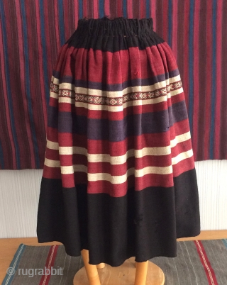 19th century Aymara woman's skirt known as an "urku" in the Aymara language. This pleated skirt form was adopted by the indigenous Aymara from a pleated skirt type worn by Spanish women  ...